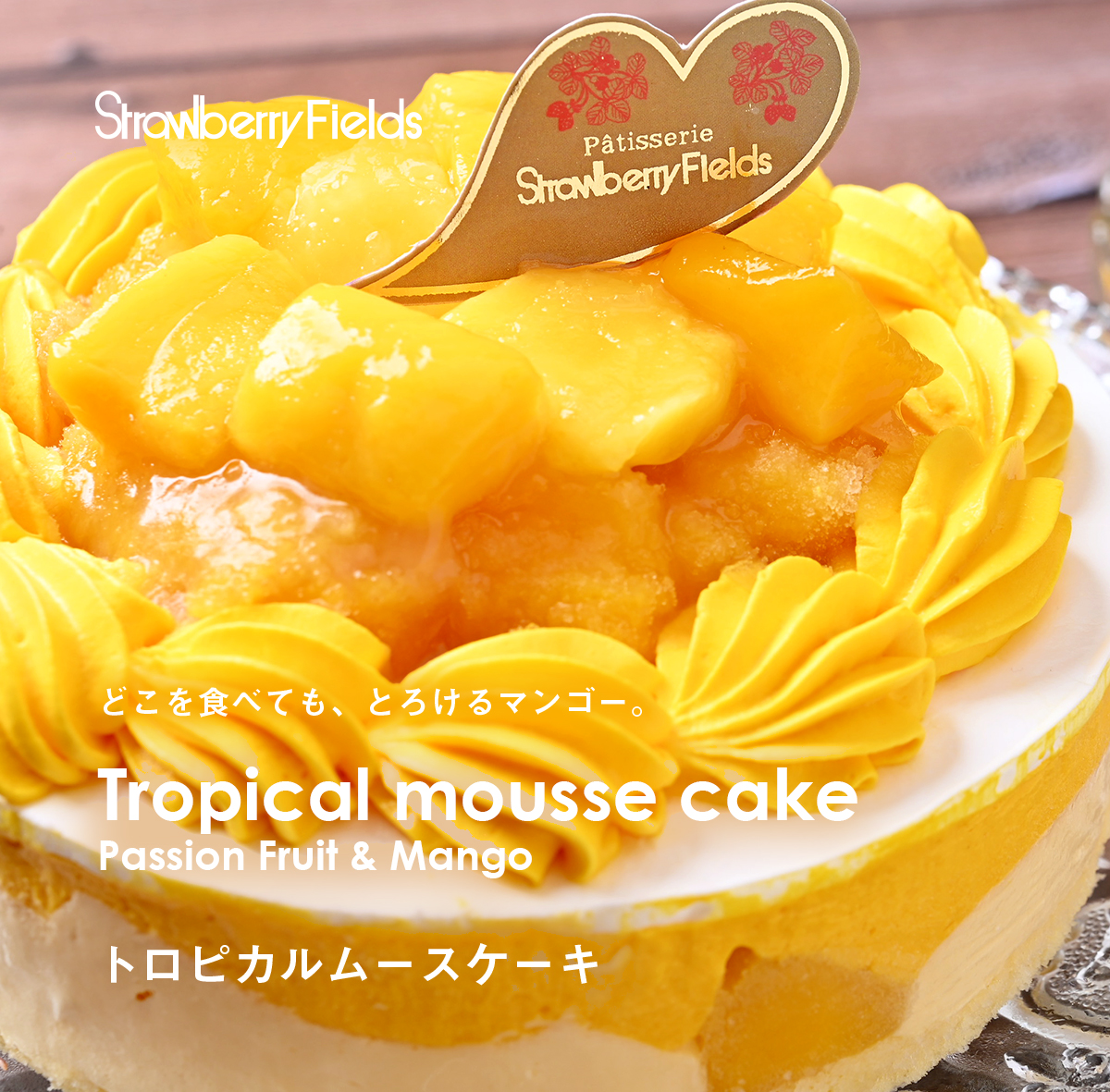 トロピカルムースケーキ(パッションフルーツ&マンゴー)
